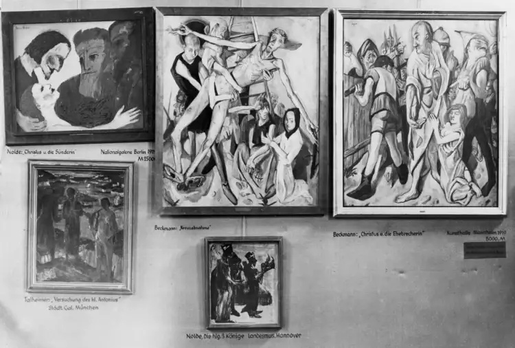 Полотна Бекмана и Нольде на выставке «дегенеративного искусства»