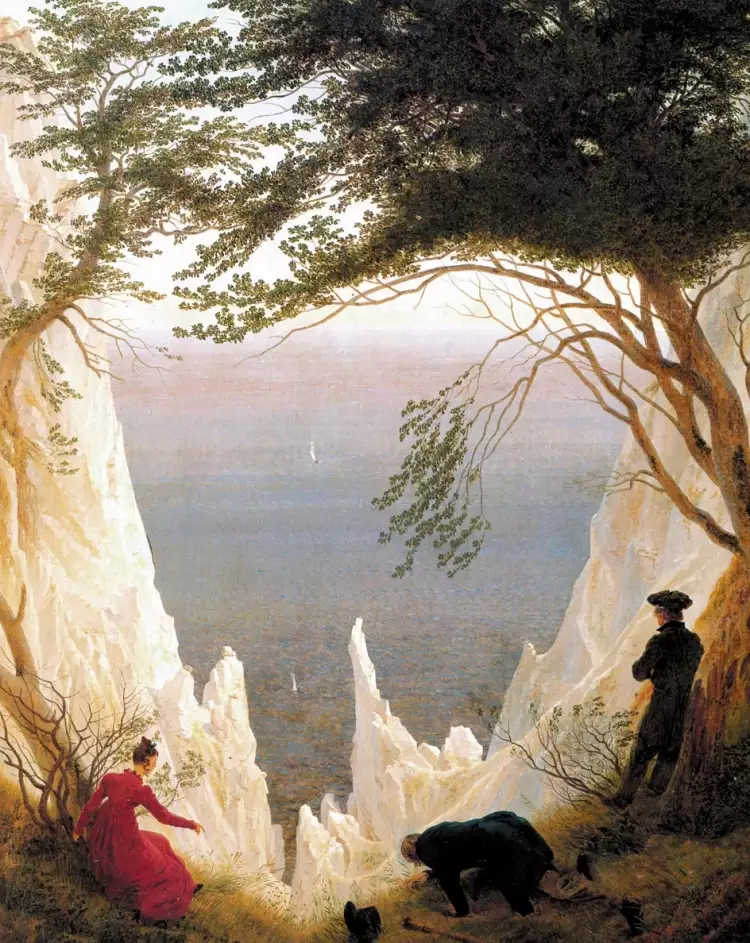 Каспар Давид Фридрих. Картина «Меловые скалы на острове Рюген», 1819 Каспар Давид Фридрих. Картина «Меловые скалы на острове Рюген», 1819