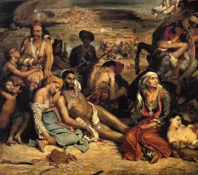 Romanticism. Eugène Delacroix. The Massacre at Chios, 1824 Romanticism. Eugène Delacroix. The Massacre at Chios, 1824