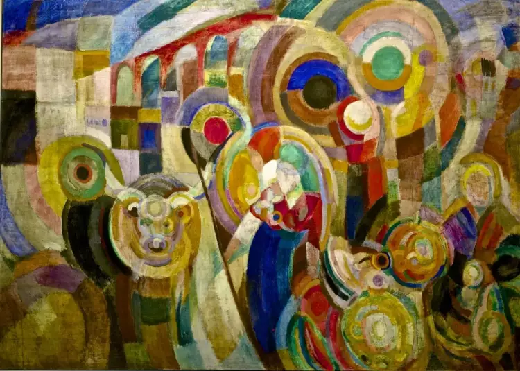 Орфизм. Соня Делоне. «Рынок в Миньо», 1915 Орфизм. Соня Делоне. «Рынок в Миньо», 1915