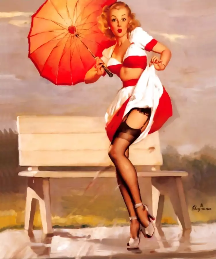 Пин-ап. Джил Элвгрен. «Меня заметили», 1949 Пин-ап. Джил Элвгрен. «Меня заметили», 1949