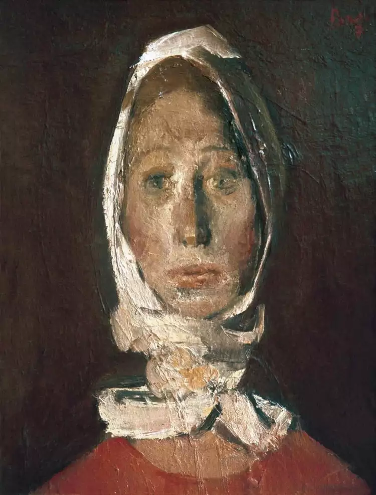 Корнелиу Баба. Картина «Портрет девушки», 1974