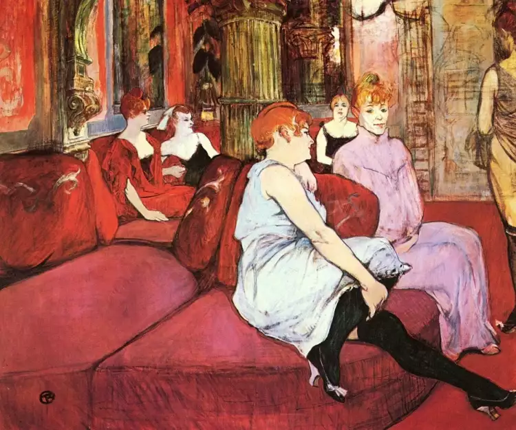 Постимпрессионизм. Анри Тулуз Лотрек. «Салон на улице Мулен», 1894 Постимпрессионизм. Анри Тулуз Лотрек. «Салон на улице Мулен», 1894