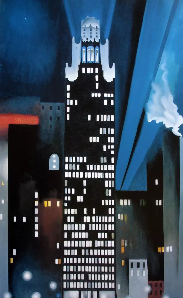 Джорджия О'Кифф. Картина «Радиатор-билдинг ночью, Нью-Йорк», 1927