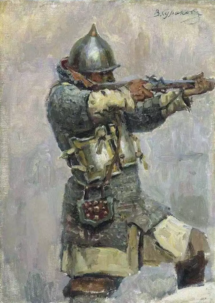 Василий Суриков. Эскиз «Стрелок», 1891-1895 Василий Суриков. Эскиз «Стрелок», 1891-1895