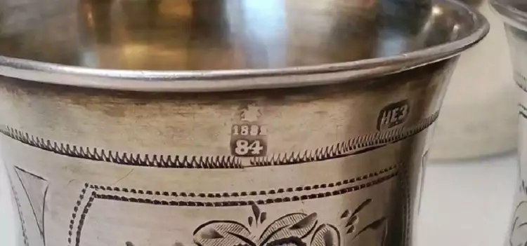 Пробы и клейма серебра. Изделие из серебра 84 (875) пробы