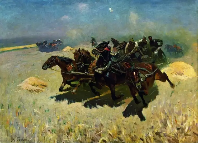 Батальный жанр. Митрофан Греков. «Тачанка», 1925 Батальный жанр. Митрофан Греков. «Тачанка», 1925