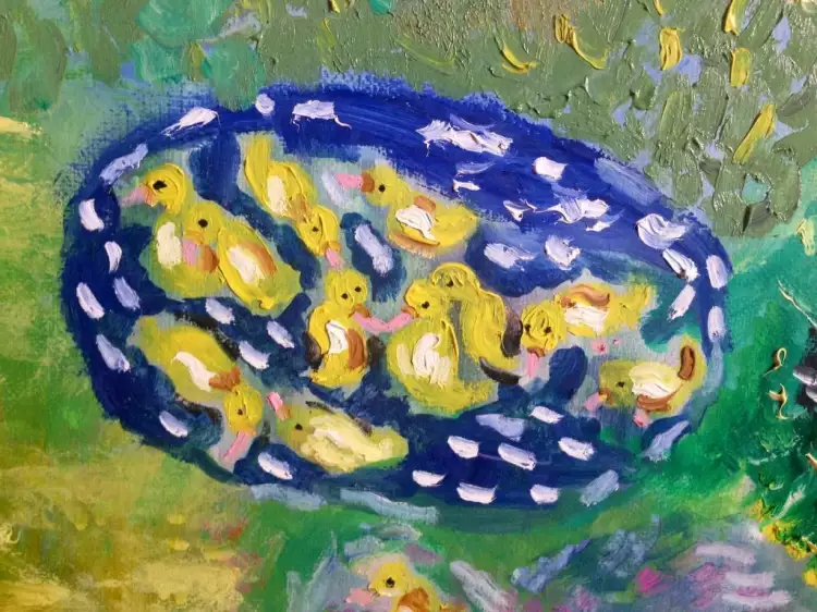 Художники самоучки. Екатерина Медведева, «Дача. Пруд»