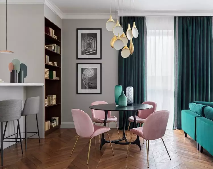 Фьюжн. Интерьер в стиле фьюжн, гостиная