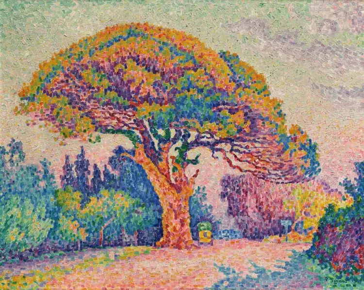 Постимпрессионизм. Поль Синьяк. «Сосна в Сен-Тропе», 1909 Постимпрессионизм. Поль Синьяк. «Сосна в Сен-Тропе», 1909