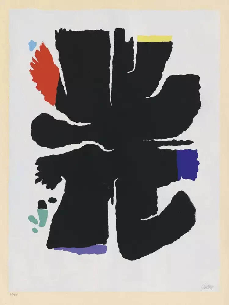 Шелкография. Вилли Баумейстер. APU 5b, 1955 Шелкография. Вилли Баумейстер. APU 5b, 1955