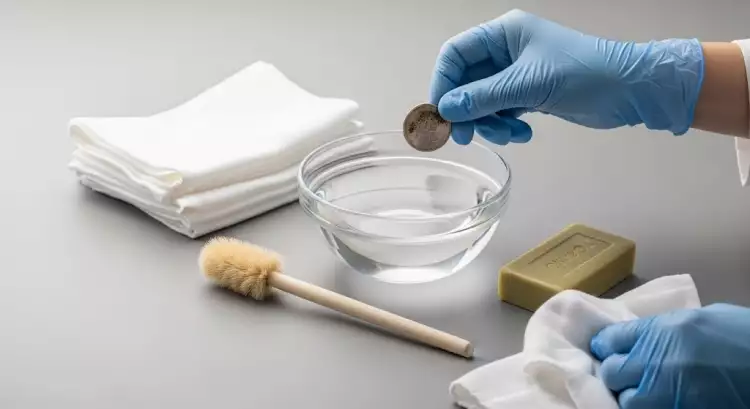 Безопасная чистка монет в домашних условиях