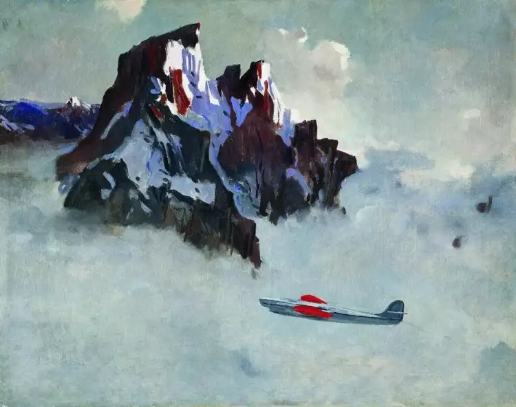 Авиация на картинах русских и советских художников. Дейнека Александр. «В воздухе», 1932 Авиация на картинах русских и советских художников. Дейнека Александр. «В воздухе», 1932