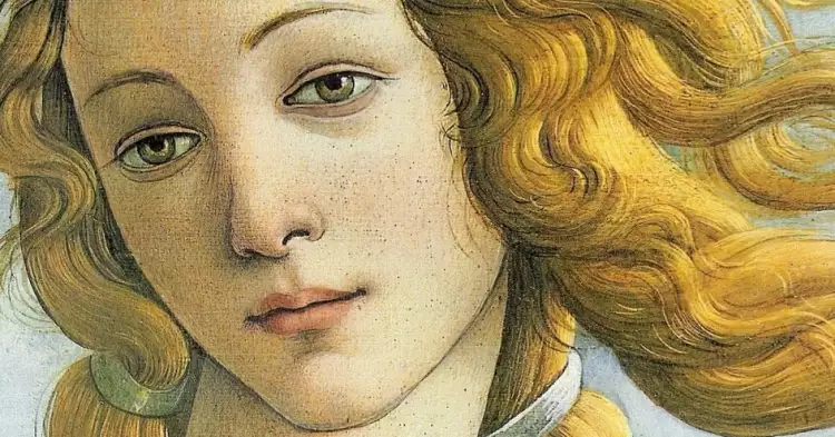 Сандро Боттичелли. Фрагмент картины «Рождение Венеры», богиня Любви Венера