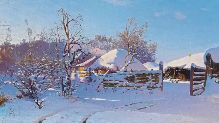 Картины русских художников о природе. Николай Дубовской. «Зимняя сценка (Деревня зимой)» Картины русских художников о природе. Николай Дубовской. «Зимняя сценка (Деревня зимой)»