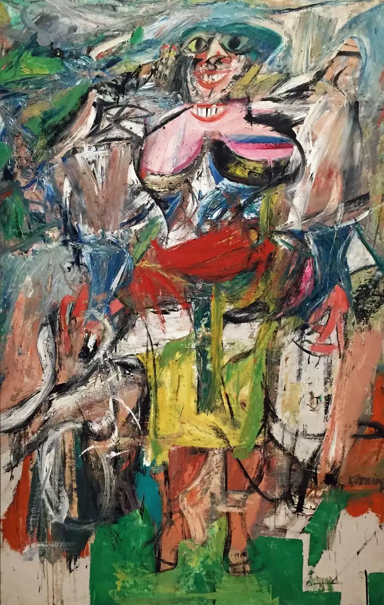 Виллем де Кунинг. Картина «Женщина и велосипед», 1952