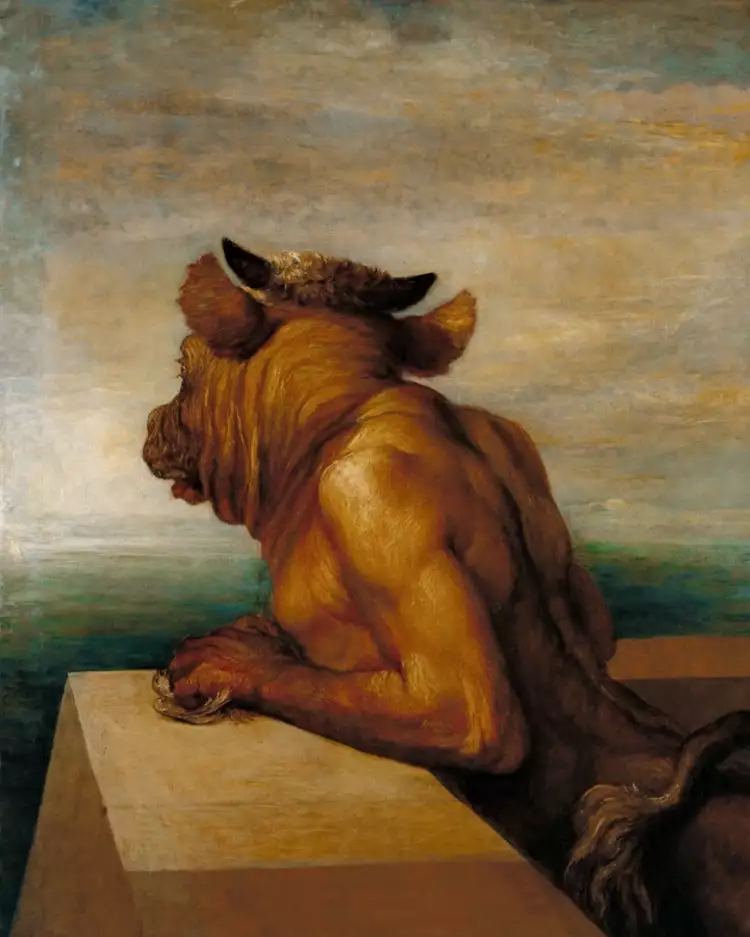 Мифы Древней Греции в живописи. Джордж Фредерик Уотс. «Минотавр»