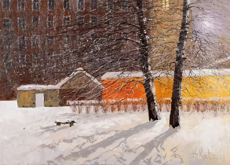 Зима на картинах. Дмитрий Кустанович. «Зимний свет», 2019