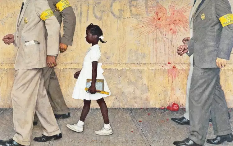 Норман Роквелл. Картина «Проблема, с которой все мы живем», 1964