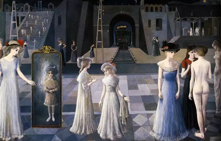 Поль Дельво. Картина «Туннель», 1978 Поль Дельво. Картина «Туннель», 1978