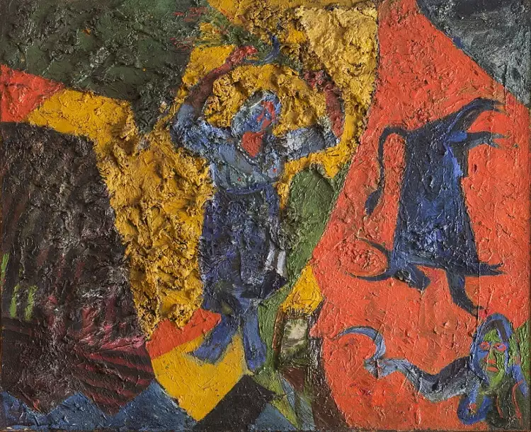 Давид Бурлюк. Картина «Жница», 1915