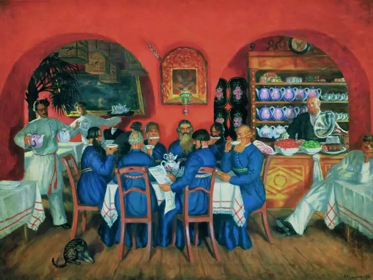 Борис Кустодиев, «Московский трактир», 1916 Борис Кустодиев, «Московский трактир», 1916