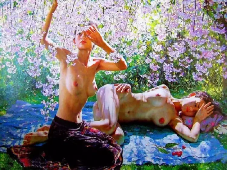 Гуань Цзэцзуй. Китайское ню: «На природе»