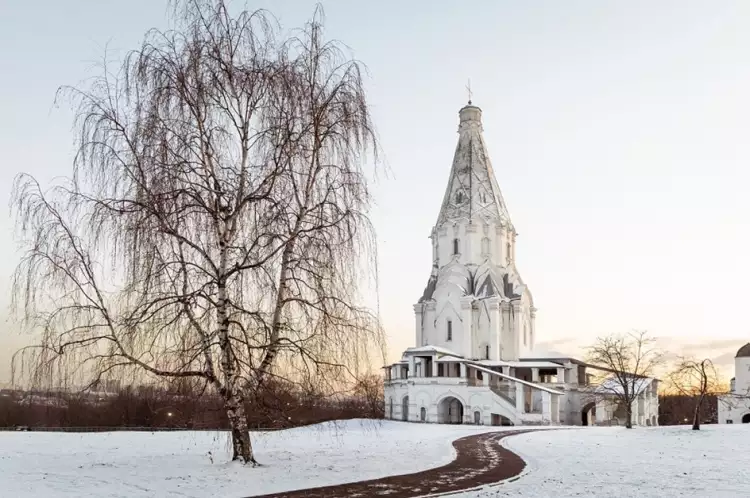 Зима в музее-заповеднике «Коломенское» и усадьбе «Измайлово». Церковь Вознесения