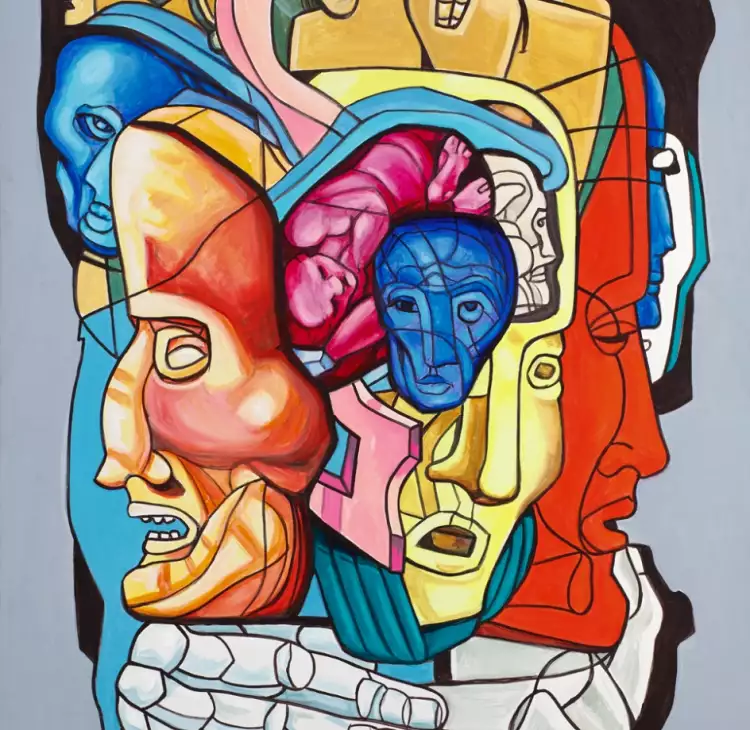 Эрнст Неизвестный. Картина «Головы», 1990-е