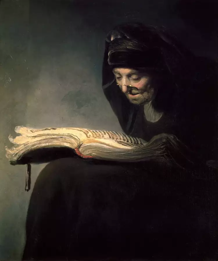 Рембрандт Харменс ван Рейн. «Мать художника за чтением», 1631