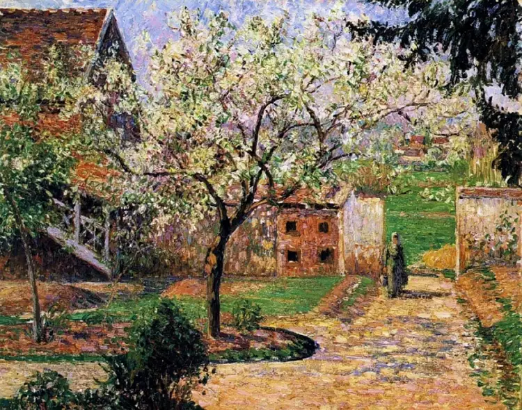 Неоимпрессионизм. Камиль Писсарро. «Сливовое дерево в цвету», 1894 Неоимпрессионизм. Камиль Писсарро. «Сливовое дерево в цвету», 1894