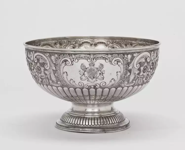 Birmingham Silber. Elkington and Co. Schüssel, 1901-1902 Birmingham Silber. Elkington and Co. Schüssel, 1901-1902