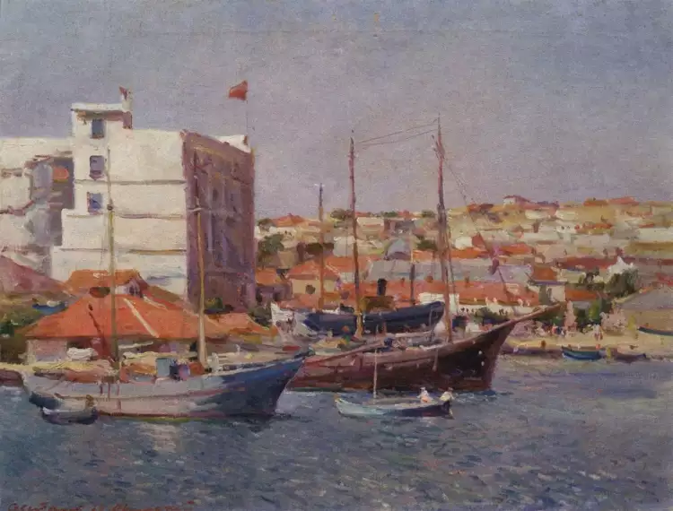 Георгий Нисский. Картина «Артиллерийская бухта», 1936