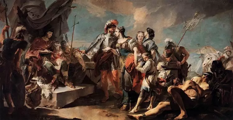 La fresque. Giovanni Battista Tiepolo. Le triomphe d'Aurélien, 1718 La fresque. Giovanni Battista Tiepolo. Le triomphe d'Aurélien, 1718