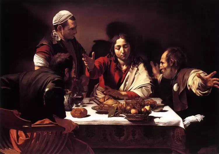 Caravaggio. Abendmahl in Emmaus, 1606 Caravaggio. Abendmahl in Emmaus, 1606