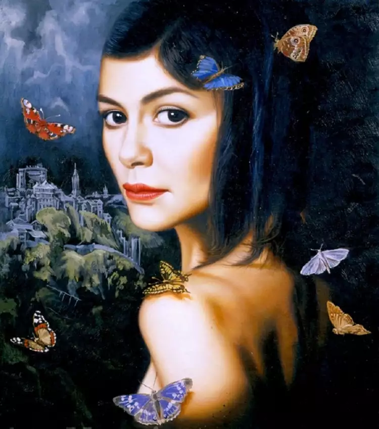 Никас Сафронов. Картина «Воспоминание об Эль Греко или личная история Одри Тоту», 2010