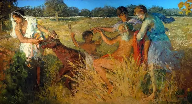 Кер-Ксавье Руссель. Картина «Старый Силен на осле», 1927 Кер-Ксавье Руссель. Картина «Старый Силен на осле», 1927