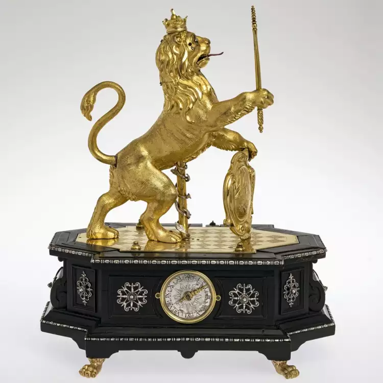 Figurenuhr mit Automat Bayerischer Löwe, 1627
