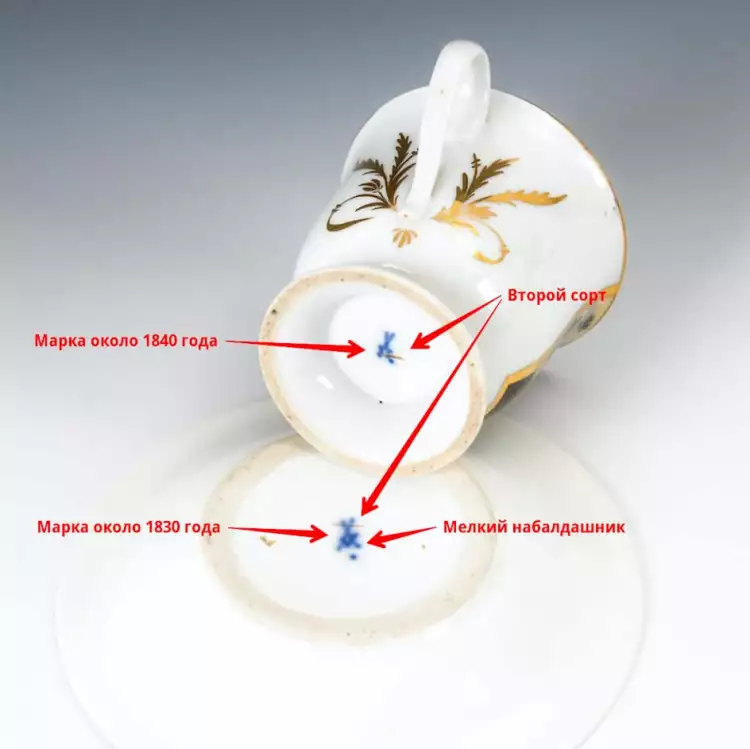 Мейсенский фарфор XIX века. Мейсен марка 1830-1840 года