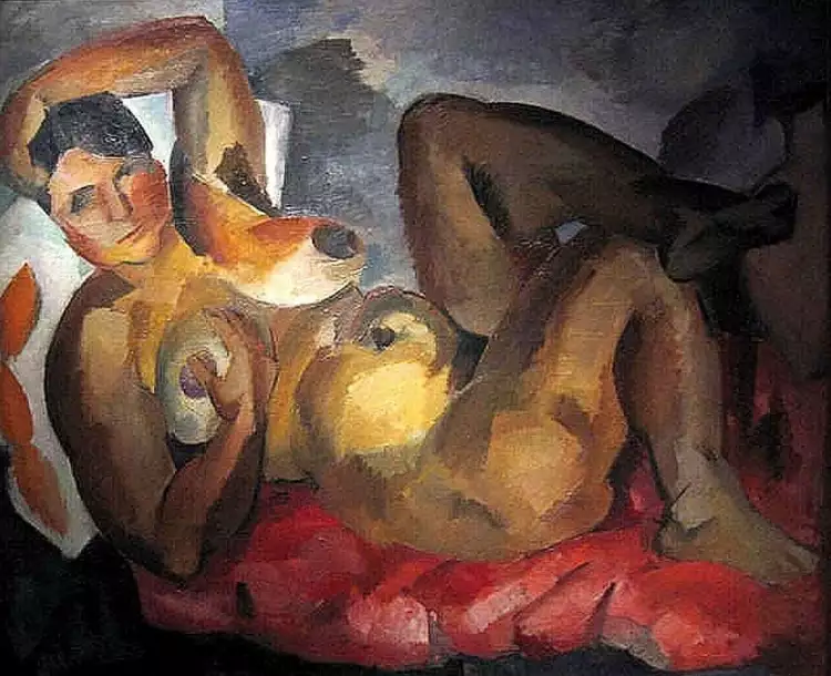Роберт Фальк. Картина «Обнаженная», 1916 Роберт Фальк. Картина «Обнаженная», 1916