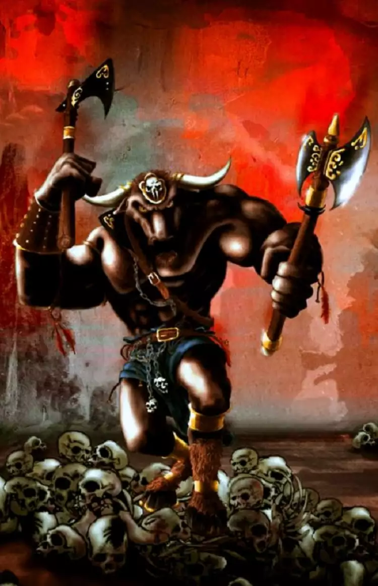 Мифы Древней Греции в живописи. Уильям Скотт. «Минотавр»