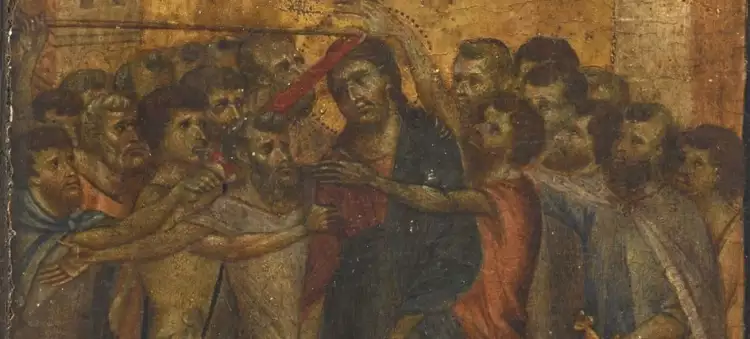 Чимабуэ. «Осмеяние Христа»