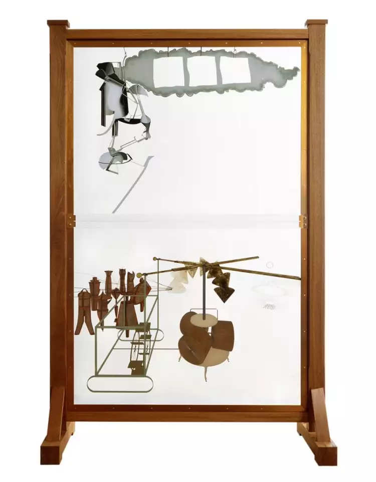 Марсель Дюшан. Коллаж «Большое стекло», 1915-23