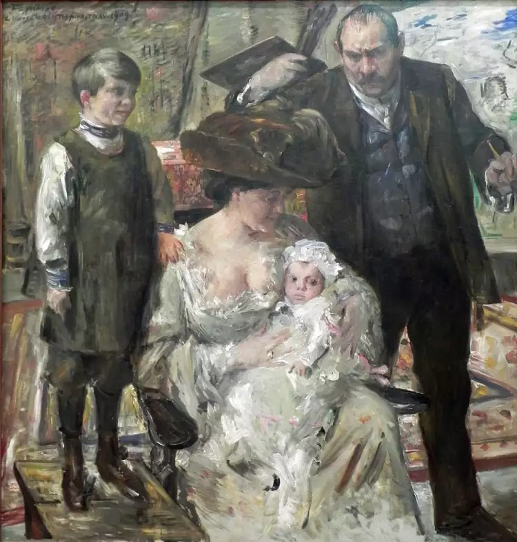 Ловис Коринт. Картина «Художник и его семья», 1909
