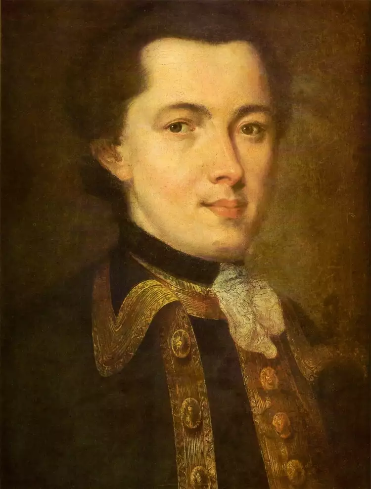 Федор Рокотов. «Портрет молодого человека в гвардейском мундире» (предположительно автопортрет художника), 1757