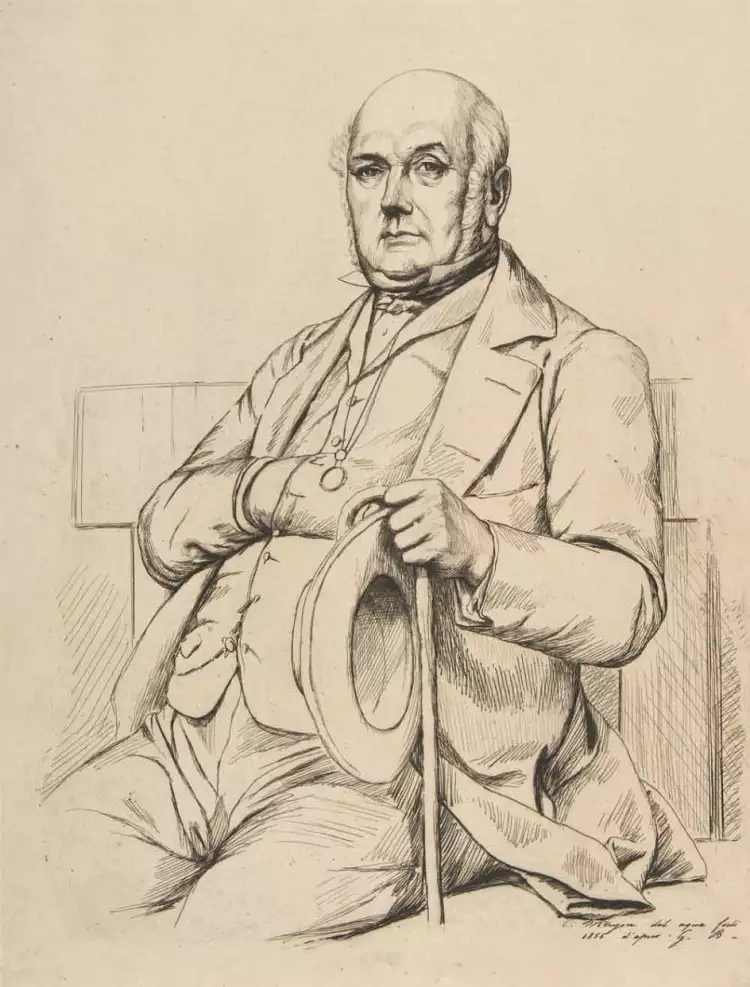 Гюстав Буланже. Рисунок «Портрет Казимира ле Конте», 1856