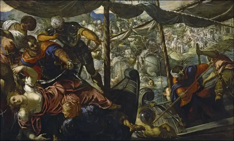 Renaissance. Jacopo Tintoretto. Elena's abduction, 1548 Renaissance. Jacopo Tintoretto. Elena's abduction, 1548