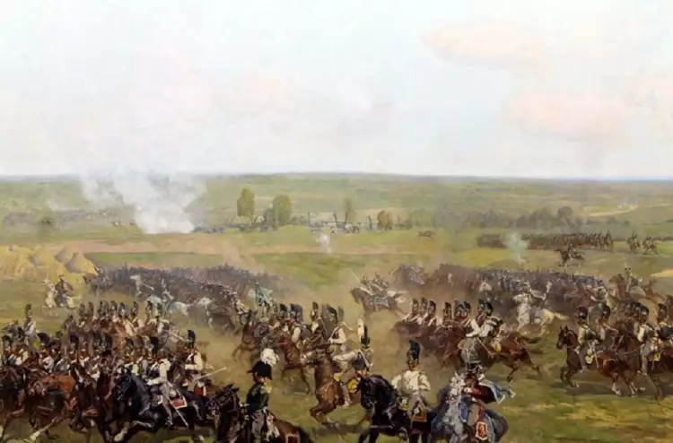 Франц Рубо. Картина «Бородинская битва». Фрагмент «Барклай де Толли», 1912