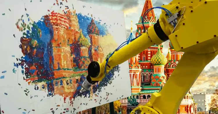 Работа робота-художника