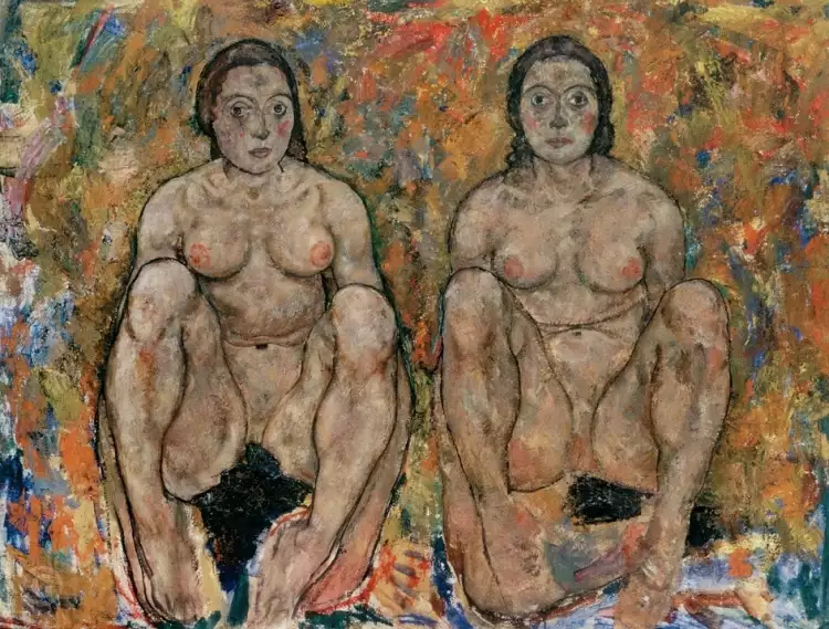 Эгон Шиле. «Пара женщин на корточках» Эгон Шиле. «Пара женщин на корточках»